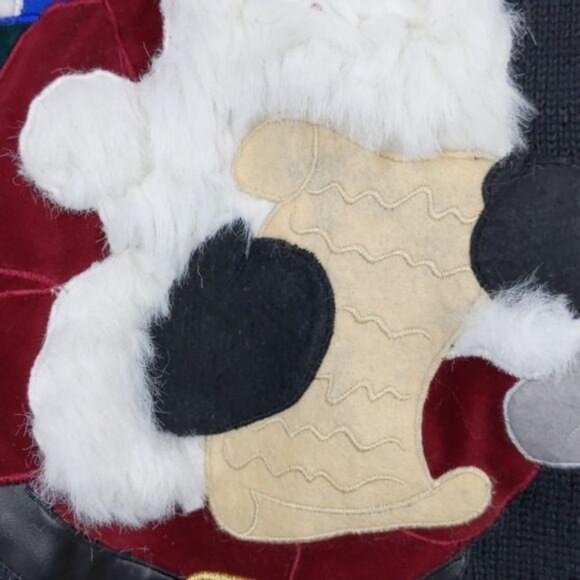 Hampshire Studio Christmas Sweater Cardigan Women's  full zip Santa  Size L - Picture 13 of 16